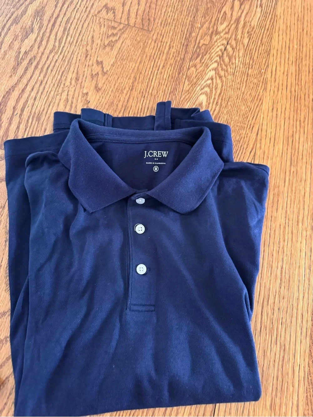 J.Crew Men’s Slate Blue Polo Shirt 2 Shirts Grey Blue and Navy